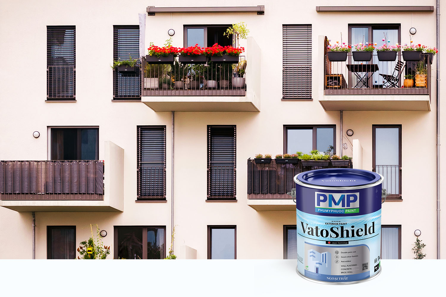 Sơn Phủ Ngoại Thất VatoShield: Chống Rong Rêu, Bền Màu Lâu